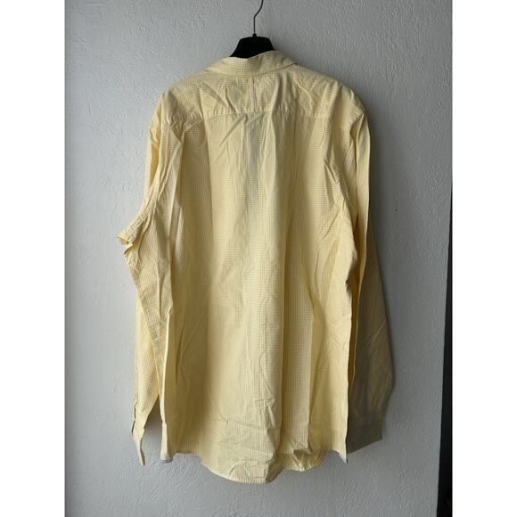 Banana Republic Shirt Mens XXL Tall Soft Wash Button Up Oxford Cotton Yellow - Picture 3 of 9